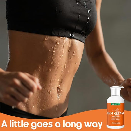 Hot Cream Sweat Enhancer Lotion for Women and Men and Body Sculpting Cellulite Workout Ultra Moisturizing and Invigorating Body Firming Cream with Natural Oils - 12.34 Fluid Ounce
