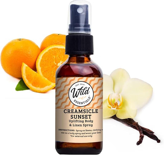 Wild Essentials All Natural Essential Oil Sprays, 2 Ounce, 60ml, Organic Witch Hazel, Aromatherapy, Made in USA
