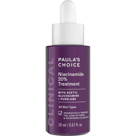 CLINICAL 20% Niacinamide Serum – High Strength Vitamin B3 Face Serum for Anti-Aging, Dark Spots & Enlarged Pores | Fragrance-Free Skin Brightening Treatment | 0.67 Fl Oz