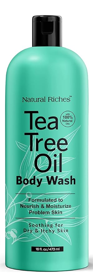 Natural Riches Tea Tree Body Wash for Men & Women,16 fl oz – Full Body Cleanser with Natural Oils, Deodorizing & Soothing Formula for All Skin Types