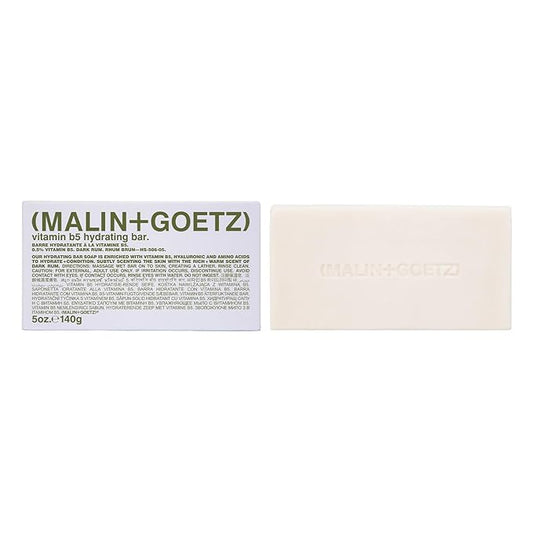 MALIN+GOETZ Vitamin B5 Hydrating Bar – Rum | Triple-Milled Skincare Bar with Vitamin B5, Hyaluronic Acid, Amino Acids + Shea Butter | Cleanses + Hydrates Skin | Rum Scent | Vegan + Cruelty-Free (5 oz)
