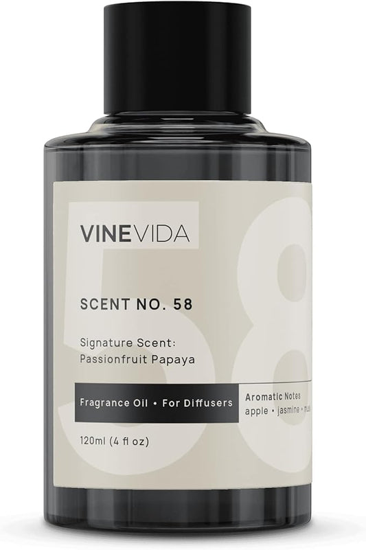 VINEVIDA [4 Fl Oz] Passionfruit Papaya Fragrance Oil for Cold Air Diffusers, Essential Oils for Diffuser Oil Refill & Air Freshener Room Spray