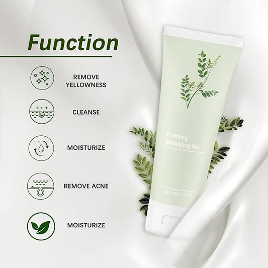 Purifying Exfoliating Gel, 2PCS Deep Cleansing Face and Body Exfoliating Scrub Gel, Advanced Purifying Exfoliatings Moisturizing Scrub for All Skin Types