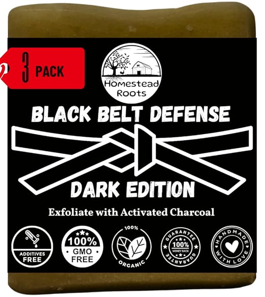USA Made Bar Soap for All Combat Athletes & Sport Enthusiasts - Potent Odor Defense- Unique blend of 6-Organic Essential Oils – Exfoliates Gently with Activate Charcoal
