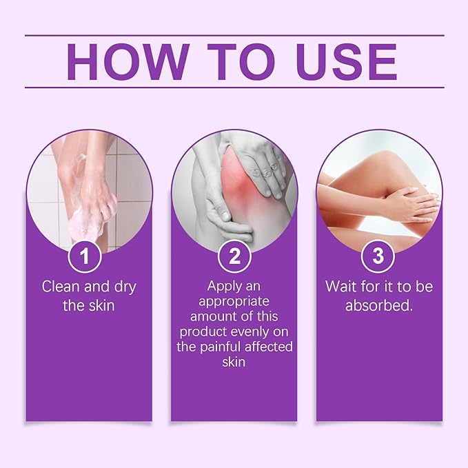 2 Pcs Joint Soothing Massage Purple Gel,Soothes Knees, Lumbar, Neck, Hands,Feet and Joint Activities Throughout The Body Massage Cream.