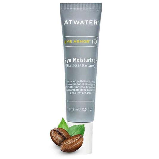 ATWATER Men's Eye Cream, Anti-Aging Under Eye Treatment for Dark Circles, Puffiness and Fine Lines, Hydrating Face Moisturizer for Men - 0.5 oz