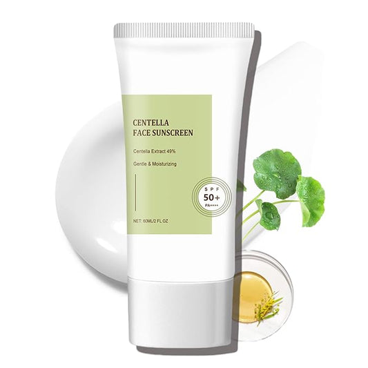 𝐶𝑒𝑛𝑡𝑒𝑙𝑙á Korean Sunscreen Calming Moisture Daily Sunscreen SPF 50+ PA++++, Facial Sunscreen for Women, Water-fit Sun Serum No White Cast, Vegan Sunscreen for Face Korean Skincare