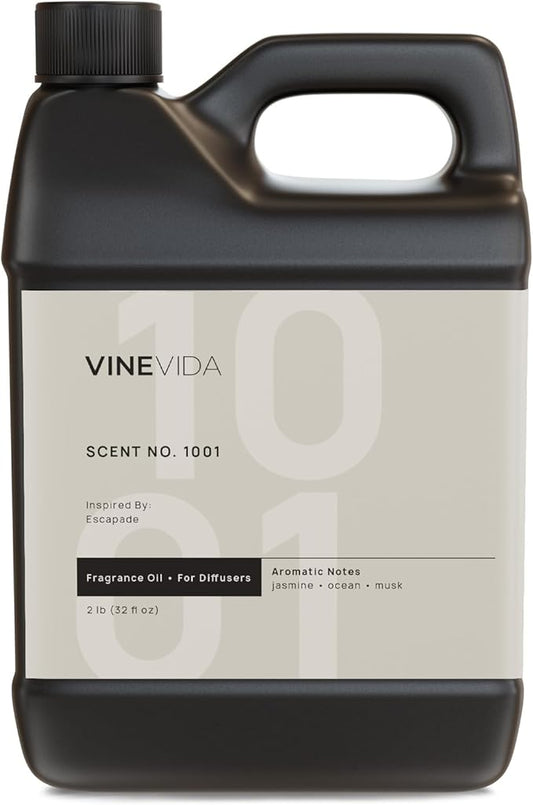 VINEVIDA [32 Fl Oz] Scent NO.1001 Inspired by Escapade Fragrance Oil for Cold Air Diffusers, Aromatic Notes of Jasmine Ocean Musk, Essential Oils for Diffuser Oil Refill & Air Freshener Room Spray