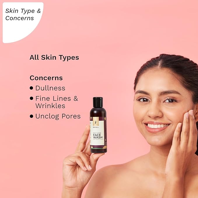 Pilgrim Red Vine Face Wash | Hydrating Cleanser with Retinol, Mulberry & Vitamin C | Removes Dirt, Impurities, Refreshes & Revitalizes Skin | For Soft, Radiant Glow | 3.38 Fl Oz (100ml)