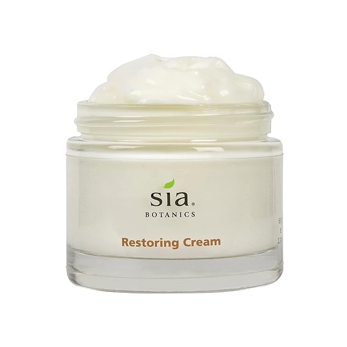 Restoring Face Cream (65g/2.3oz Glass Jar) | Facial Moisturizer w/Aloe Vera, Jojoba, Avocado | Natural, Clean, Botanical Skincare for Women