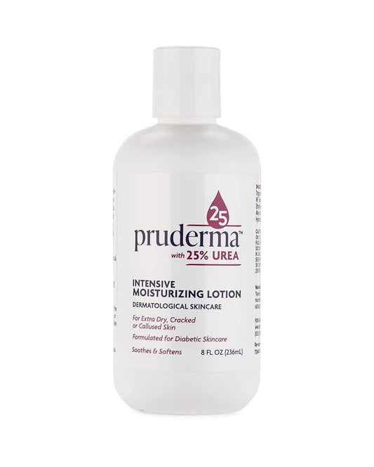 Urea Lotion 25% 8 OZ - Foot Lotion for Dry Cracked Heels and Hands. Intense moisturizer for Feet, Knees, Elbows - For Rough, Dead & Dry Skin