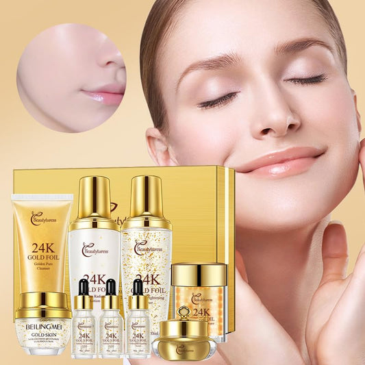 9-Piece Hypoallergenic Skincare Set for Women – Collagen, Hyaluronic Acid & Snail Mucin Infused Moisturizing Face Care Kit – Ideal for All Skin Types, Anti-Aging & Hydrating