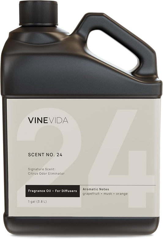 VINEVIDA [128 Fl Oz] Citrus Odor Eliminator Fragrance Oil for Cold Air Diffusers, Essential Oils for Diffuser Oil Refill & Air Freshener Room Spray