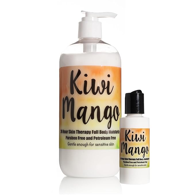 The Lotion Company 24 Hour Skin Therapy Lotion Combo Kit, Kiwi Mango Scent, Full Body Moisturizer, Paraben Free, Made in USA, w/ Aloe Vera – Hydrating Skincare Set