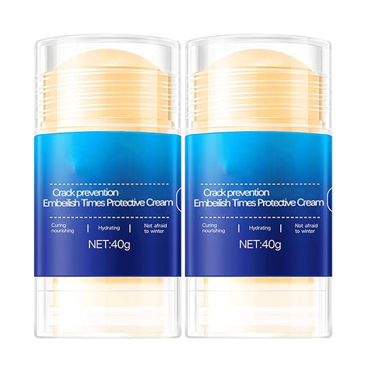 Anti Crack Foot Cream Stick, Crack Feet Prevention Stick, Foot Care Cream Roll On, Dead Skin Removal Moisturizer, Callus Remover For Dry Feet (Blue*2)