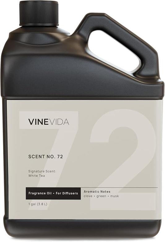 VINEVIDA White Tea Fragrance Oil for Cold Air Diffusers - (128 Fl Oz) - Essential Oils for Diffuser Oil Refill & Air Freshener Room Spray