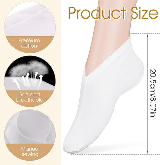 Cracked Heel Repair Socks - 6Pairs Moisturizing Heel Socks for Cracked Heels Moisturizer Spa Sock for Dry Cracked's Feet Overnight, Foot Care Lotion Sock for Women (US Szie 7-9)