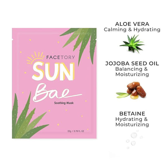FACETORY Collection Facial Mask Set - Hydrating, Purifying, Soothing, Moisturizing, and Revitalizing - Soft, Form-Fitting Face Masks, For All Skin Types - No Sulfates No Parabens (10 pc)
