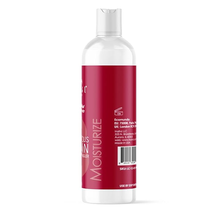 Inahsi Aloe Hibiscus Leave-In Conditioner | Hair Conditioner for Men, Women, or Kids with Curly Hair | Hair Products for Naturally Curly Hair 12 oz | Made in the USA