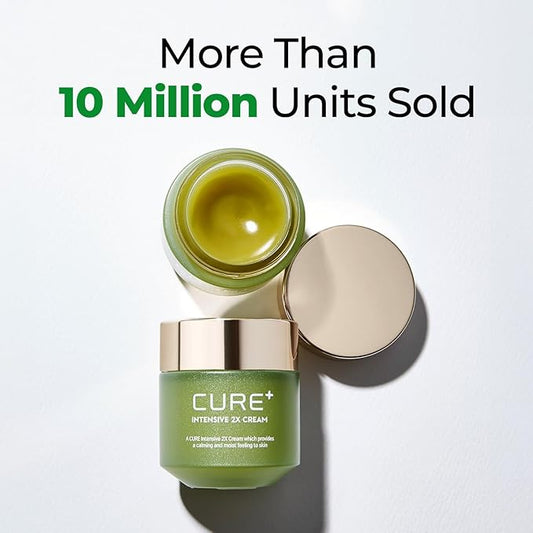 Cure Intensive 2X Cream, Premium Aloe Deep Moisturizing Multi Balm, Korean Skincare, Face Moisturizer for Dry Skin (Pack of 1)