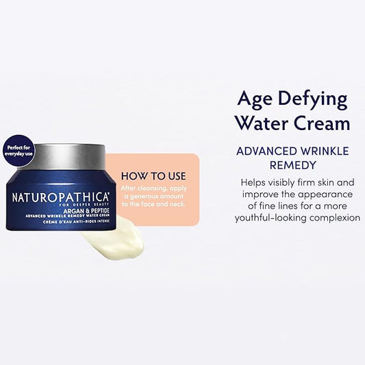 Naturopathica Argan & Retinol Wrinkle Remedy Night Gel Cream, Overnight Retinol Moisturizer to Help Improve Fine Lines and Wrinkles, Face Moisturizer for Men and Women, 1.69 fl oz