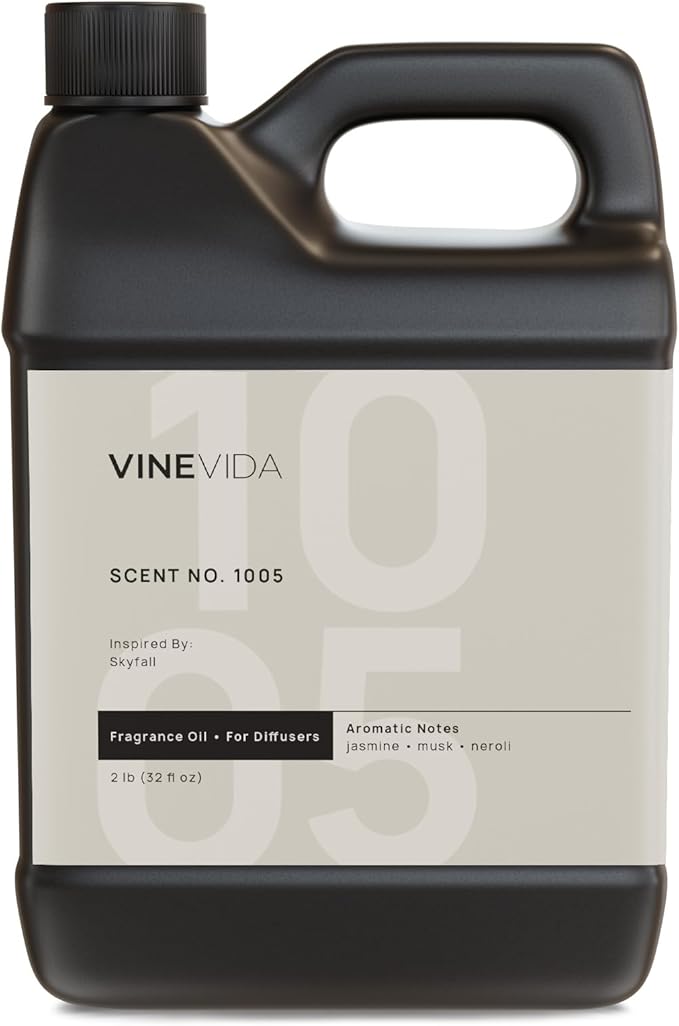 VINEVIDA [32 Fl Oz] Scent NO. 1005 Fragrance Oil for Cold Air Diffusers, Aromatic Notes of Neroli Jasmine Musk, Essential Oils for Diffuser Oil Refill & Air Freshener Room Spray