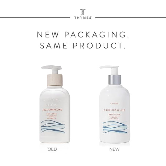 Thymes Hand Lotion Silver Pump - 8.25 Fl Oz - Aqua Coralline
