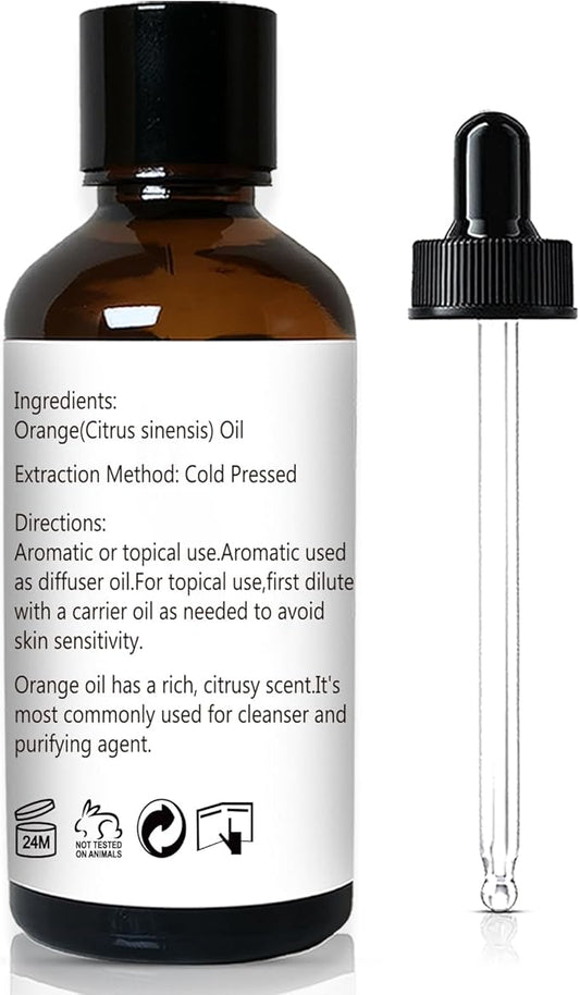 Orange Essential Oil 1 Oz – 100% Pure Sweet Orange Oil for Diffuser, Skin, Body, Spray, Massage & DIY
