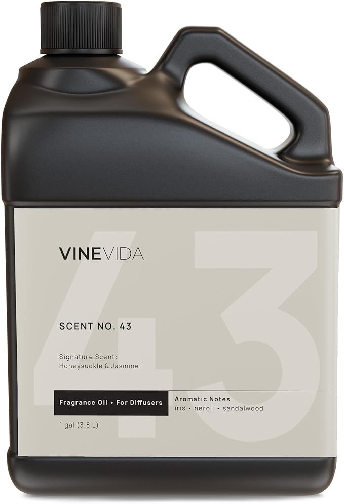 VINEVIDA [128 Fl Oz] Honeysuckle & Jasmine Fragrance Oil for Cold Air Diffusers, Essential Oils for Diffuser Oil Refill & Air Freshener Room Spray