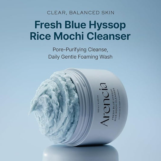 Hyssop Brightening & Deep-Cleansing Face Scrub & Exfoliator - for All Skin Types, Acne-Prone Skin & Blackheads (4.23oz)