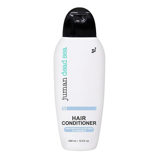 Juman Dead Sea Leave-in Conditioner | Enriched with Aloe Vera & Chamomile Extract | Hydrating Hair Conditioner | Repairs Damaged & Color-treated Hair | For Normal & Dry Hair Types | 13.5 Ounce