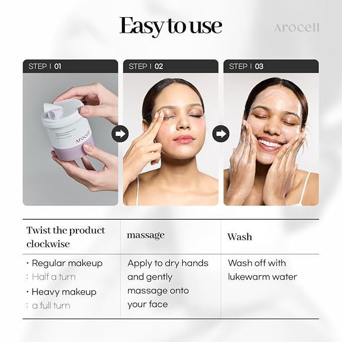 AROCELL Super Collagen Melting Balm 3.53oz – Korean Makeup Remover Balm for Blackhead Care, Deep Pore Care with Peptides & Collagen Hydration, Nourishing Daily Face Wash Skincare