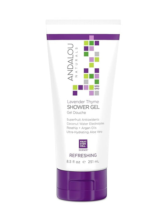 Andalou Naturals Lavender Thyme Refreshing Shower Gel, 8.5 Ounce