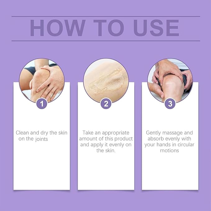 2 PCS Joint Gel Purple Gel，Soothing Massage Cream，Joint Activities Throughout The Body，Soothes for Knees, Hands, Lumbar, Neck and Shoulders