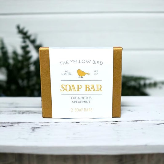 The Yellow Bird Natural Bar Soap (Eucalyptus Spearmint, 2 Bar Pack)