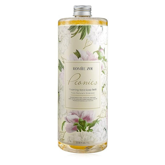 Foaming Hand Soap Refill, Peony, Gentle & Moisturizing Formula, 1 L/ 33.8 FL OZ