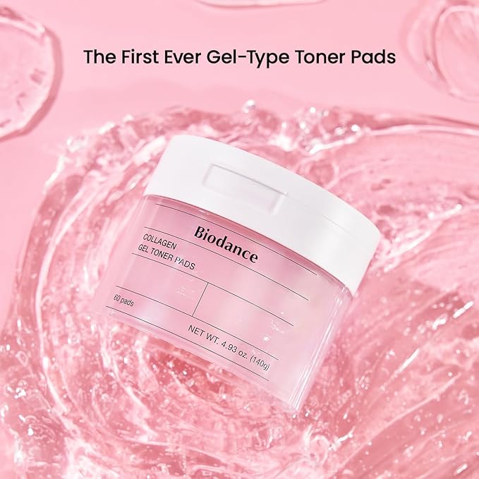 BIODANCE Gel Toner Pads Duo: Collagen & Cera-NOL Gel Toner Pads Set for Face, Firming, Pore Perfecting, Hydrating, Korean Skincare with Collagen, Ceramide, Panthenol