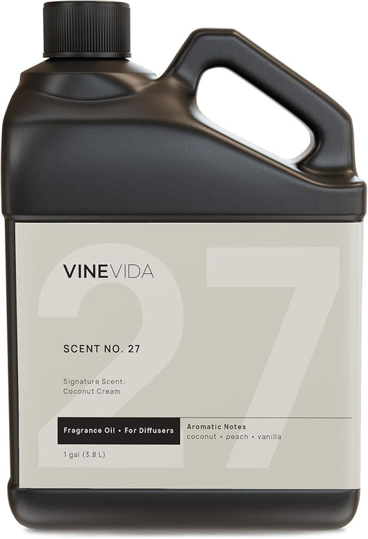 VINEVIDA [128 Fl Oz] Coconut Cream Fragrance Oil for Cold Air Diffusers, Essential Oils for Diffuser Oil Refill & Air Freshener Room Spray