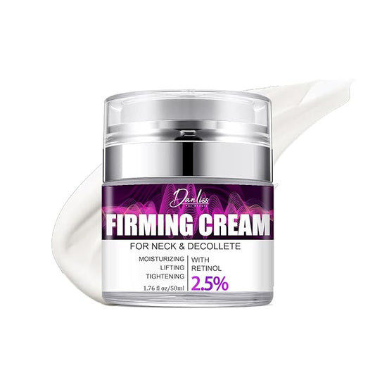 Neck Creams for Tightening and Firming, Retinol & Hyaluronic Acid for Wrinkle Reduction, Neck Cream for Skin Lifting, Neck Firming Cream | Anti-Aging Moisturizer for Face & Décolleté, 1.7 FL OZ