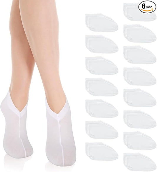 15Pairs Moisturizing Socks Overnight, Cotton Moisture Enhancing Socks, Spa Sock for Cracked Heel Repair, Spa Moisturizing Sock for Women and Men, White