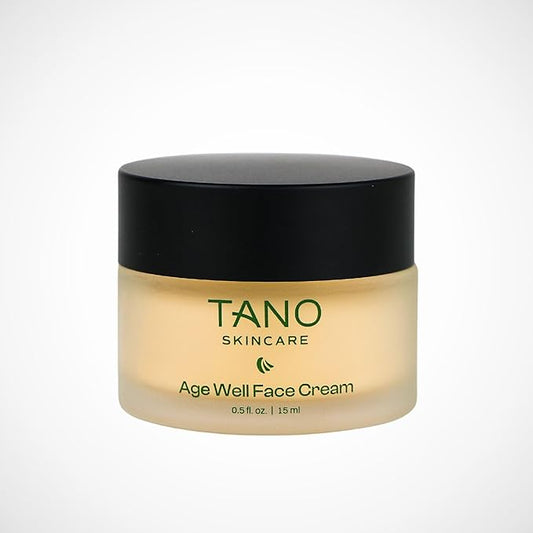 Tano Age Well Face Cream – Retinol Alternative with Banana Sap, Hyaluronic Acid, Vitamin C – Reduces Wrinkles, Firms Skin, Boosts Collagen – Fragrance Free, EU Clean, 0.5oz