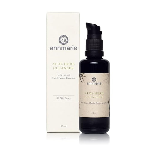 ANNMARIE SKIN CARE Aloe Herb Facial Cleanser - Gentle, pH-Balanced Cleanser with Aloe Vera, Coconut Oil & Calendula, Suitable for All Skin Types (50mL, 1.7 fl oz)