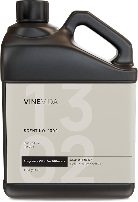 VINEVIDA [128 Fl Oz] Scent NO. 1302 Fragrance Oil for Cold Air Diffusers, Aromatic Notes of Cedarwood Spicy Woody, Essential Oils for Diffuser Oil Refill & Air Freshener Room Spray