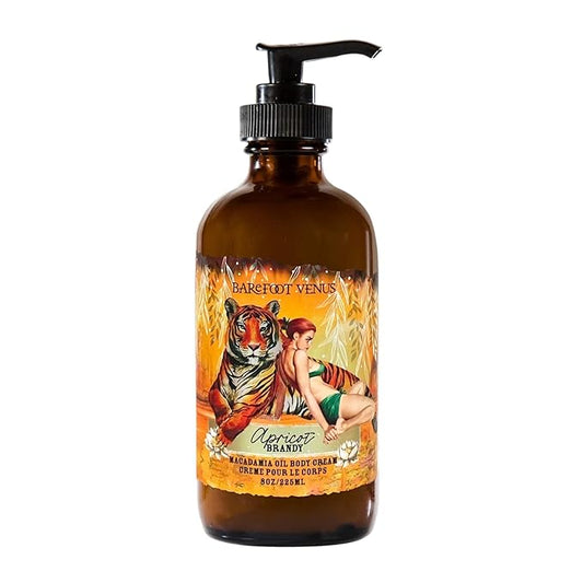 Barefoot Venus Macadamia Nut Oil and Almond Oil Body Cream 225 ML / 8 Oz (Apricot Brandy)