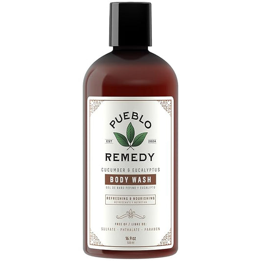 Body Wash, Cucumber & Eucalyptus – Soothing & Invigorating Shower Gel, Vegan & Cruelty-Free, 16.9 Oz