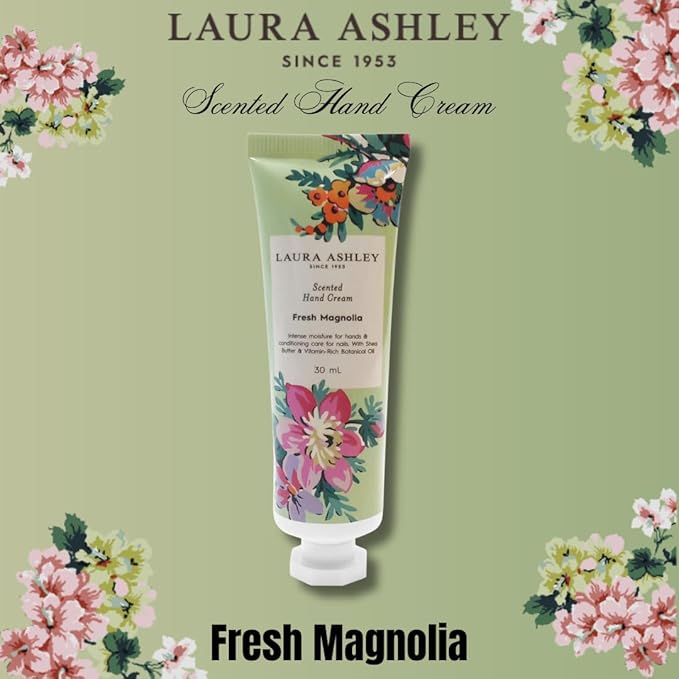 Laura Ashley Hand Cream Gift Set – 7 Piece Travel Size Lotion Collection for Women, Mini Hand Cream for Dry Skin, Moisturizing Hand Lotion with Lavender, Rose, Magnolia & More – 30ml Each