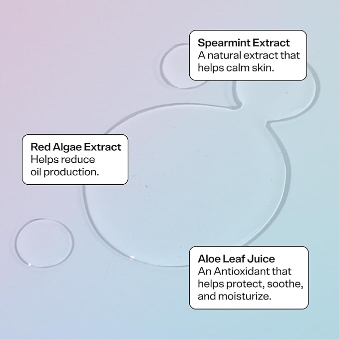 Bubble Skincare Fresh Start Gel Cleanser - Gentle Exfoliating Face Wash for Oily Skin - Formulated with Aloe Vera Juice + Caffeine to Protect and Soothe Complexion (50ml)
