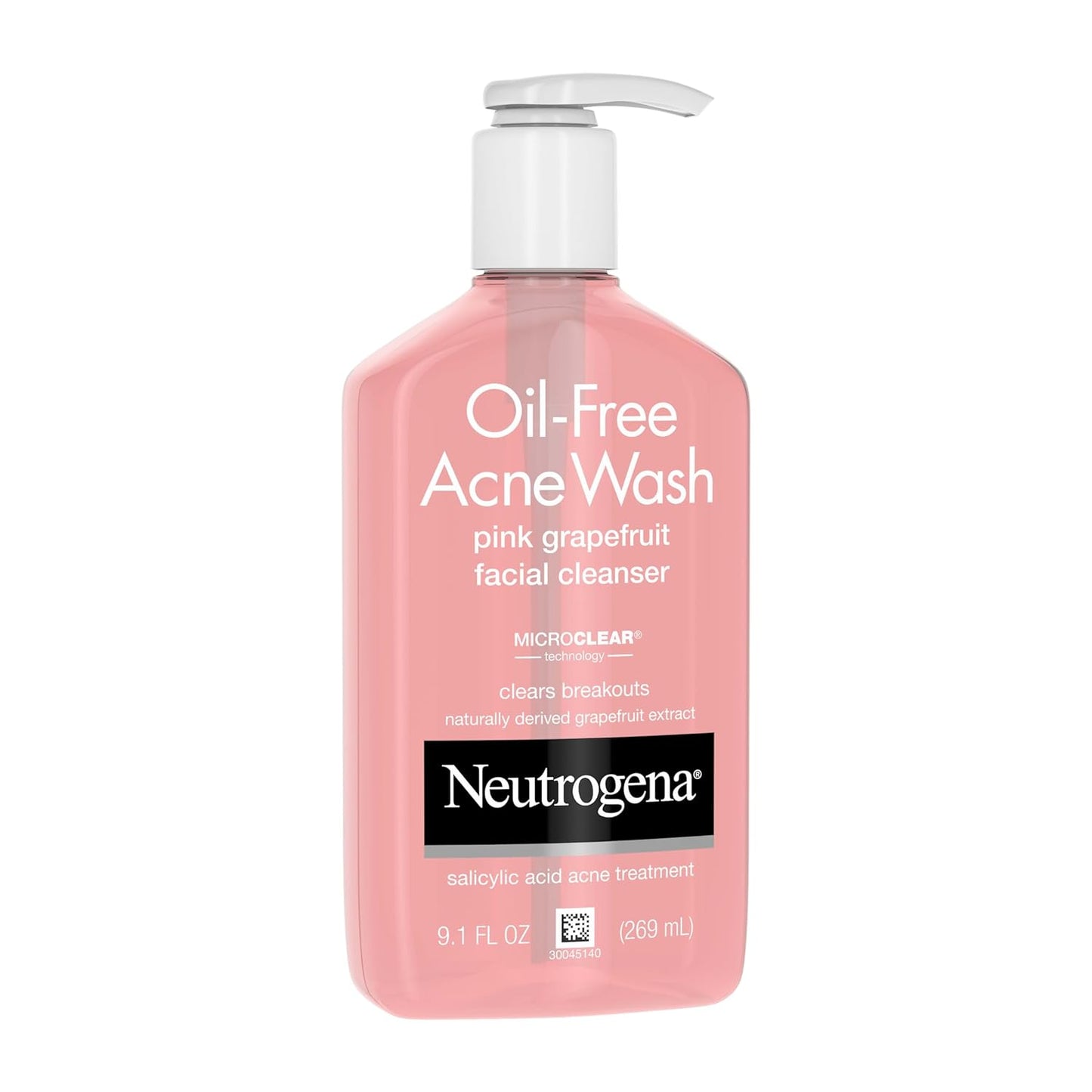 Oil-Free Acne Face Wash with Salicylic Acid & Vitamin C – Pink Grapefruit Pore Cleanser & Facial Wash for Acne-Prone Skin, 9.1 Fl. Oz 🍊✨