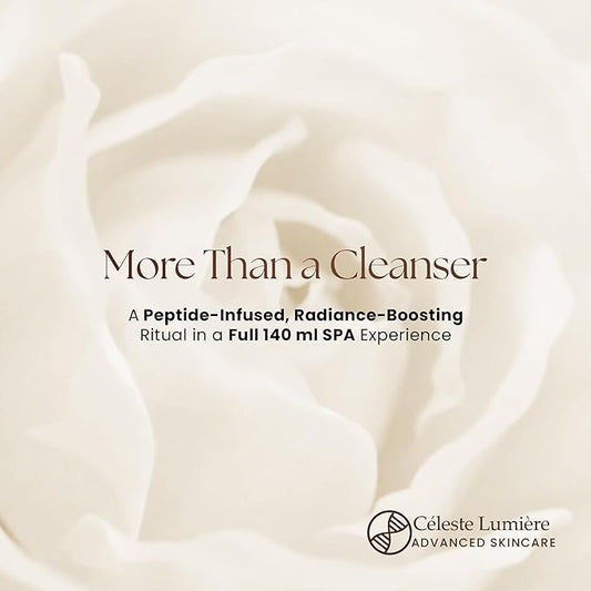 GlycoPeptide Radiance Cleanser – Gentle Exfoliating and Hydrating Face Wash with Glycolic Acid, AHAs, Peptides, Vitamins C and E – Radiance-Enhancing Daily Cleanser – 4.73 fl oz / 140ml