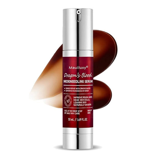 Red Booster Microneedling Serum for Face with Dragon’S Blood, Daily Hydrating, Plumping & Anti-Aging Serum Soft Skin, Glass Skin, Exfoliating, Lightweight, Korean Skin Booster 1.76 Fl.oz